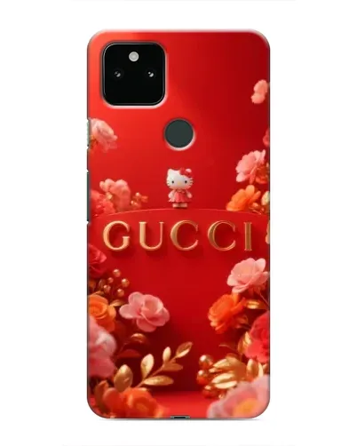 Чехол для Google Pixel 5 с картинкой «Gucci — золотой сад»
