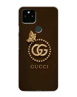 Чехол для Google Pixel 5 с картинкой «Gucci — золотая бабочка»