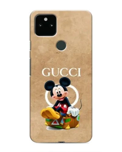 Чехол для Google Pixel 5 с картинкой «Микки Маус Gucci — крафт»
