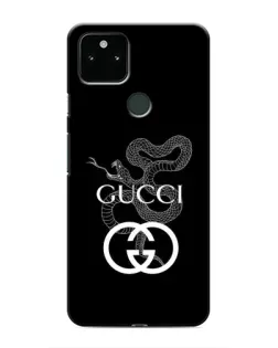 Чехол для Google Pixel 5 с картинкой «Gucci — серебряная змея»