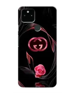 Чехол для Google Pixel 5 с картинкой «Gucci — неоновая роза»