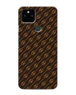 Чехол для Google Pixel 5 с картинкой «Gucci — золотые диагонали»