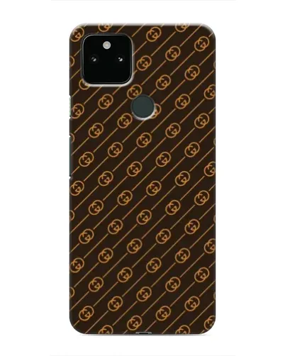 Чехол для Google Pixel 5 с картинкой «Gucci — золотые диагонали»
