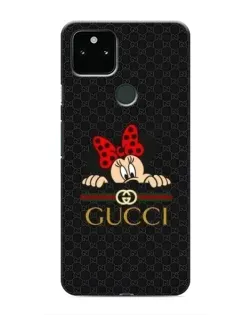 Чехол для Google Pixel 5 с картинкой «Минни Маус Gucci — черный»