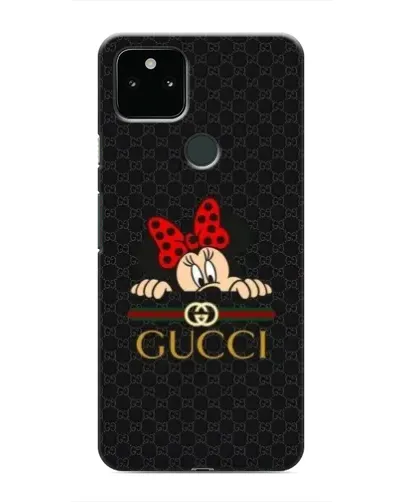 Чехол для Google Pixel 5 с картинкой «Минни Маус Gucci — черный»