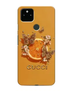Чохол для Google Pixel 5 з картинкою «Gucci — золоті метелики»