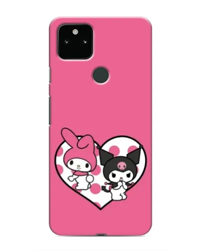 Чехол для Google Pixel 5 с картинкой «Kuromi и My Melody»