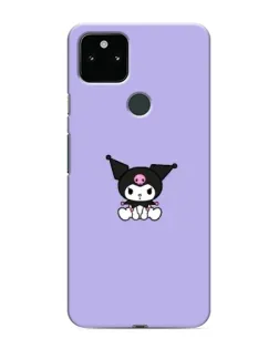 Чехол для Google Pixel 5 с картинкой «Kuromi — фиолетовый минимализм»