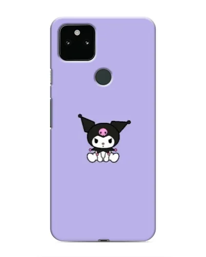 Чехол для Google Pixel 5 с картинкой «Kuromi — фиолетовый минимализм»