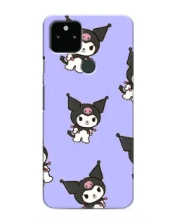 Чехол для Google Pixel 5 с картинкой «Паттерн с Kuromi»