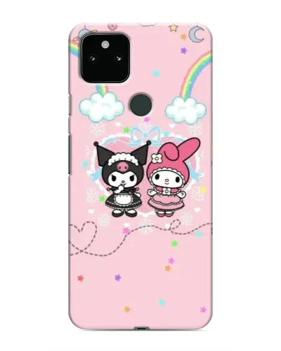 Чехол для Google Pixel 5 с картинкой «My Melody и Kuromi»
