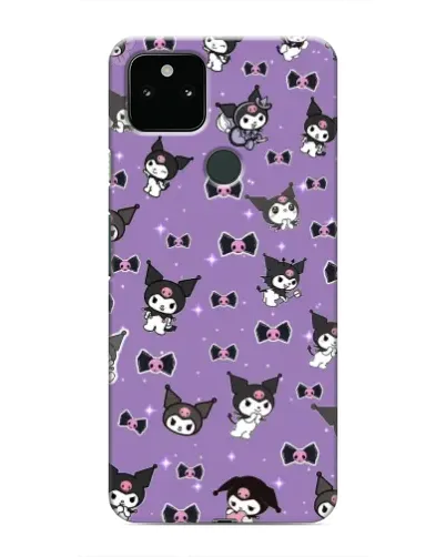 Чехол для Google Pixel 5 с картинкой «Kuromi — паттерн»