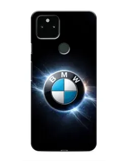 Чохол для Google Pixel 5 з картинкою «BMW — неонове сяйво»