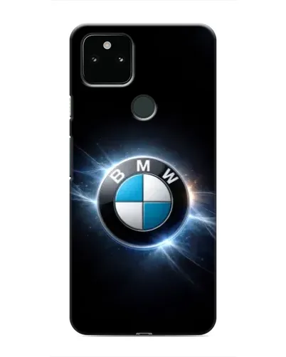 Чехол для Google Pixel 5 с картинкой «BMW — неоновое сияние»