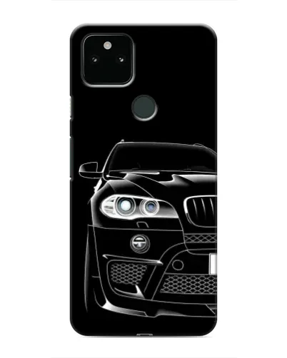 Чехол для Google Pixel 5 с картинкой «Темный силуэт BMW»
