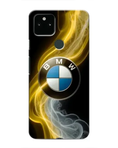 Чехол для Google Pixel 5 с картинкой «Золотистый дым BMW»