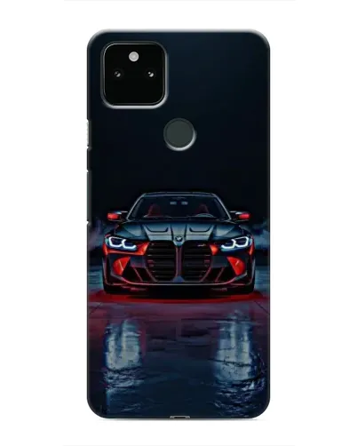 Чехол для Google Pixel 5 с картинкой «BMW на мокрой дороге»