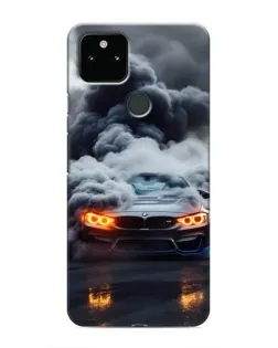 Чохол для Google Pixel 5 з картинкою «BMW у диму»
