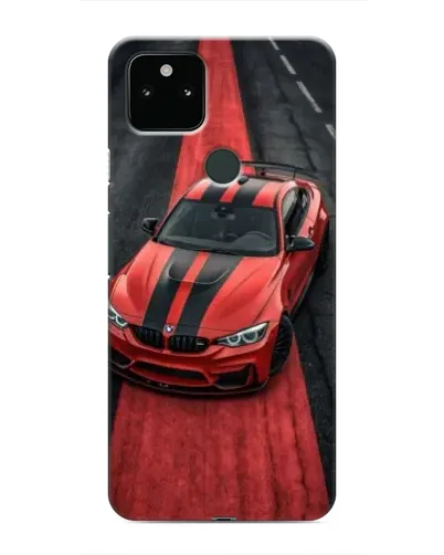 Чехол для Google Pixel 5 с картинкой «BMW на красной дорожке»