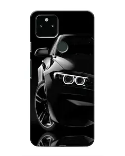 Чохол для Google Pixel 5 з картинкою «Чорна BMW — профіль»