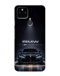 Чохол для Google Pixel 5 з картинкою «BMW крізь нічне місто»