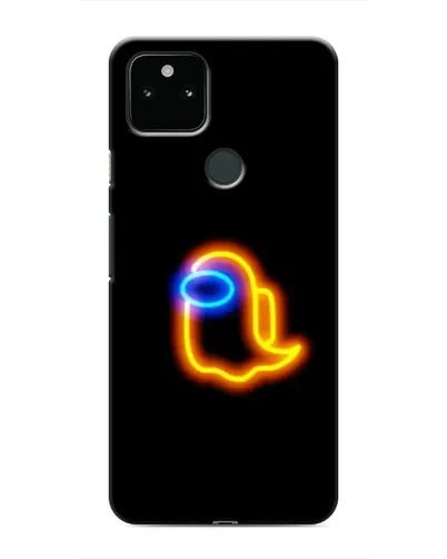 Чехол для Google Pixel 5 с картинкой «Among Us неоновое сияние»