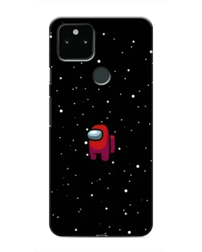 Чехол для Google Pixel 5 с картинкой «Красный Among Us»