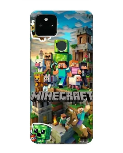 Чехол для Google Pixel 5 с картинкой «Замок Minecraft»