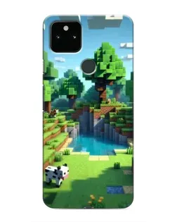 Чехол для Google Pixel 5 с картинкой «Minecraft летний день»