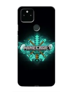 Чехол для Google Pixel 5 с картинкой «Minecraft Diamond лого»