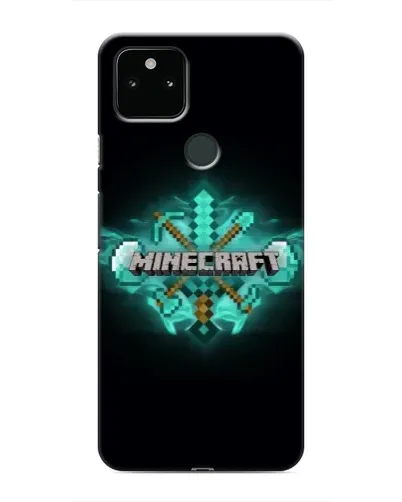 Чехол для Google Pixel 5 с картинкой «Minecraft Diamond лого»