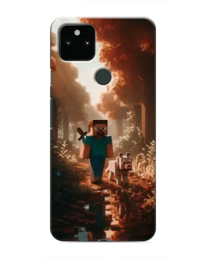 Чехол для Google Pixel 5 с картинкой «Стив в лесу»