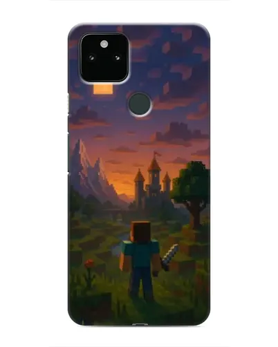 Чехол для Google Pixel 5 с картинкой «Стив у башни»