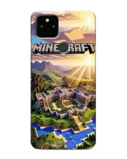 Чехол для Google Pixel 5 с картинкой «Minecraft панорама»