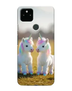 Чехол для Google Pixel 5 с картинкой «Пара единорогов»