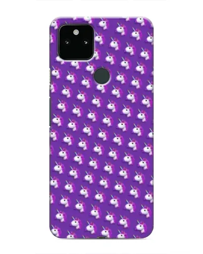 Чехол для Google Pixel 5 с картинкой «Единороги на фиолетовом»