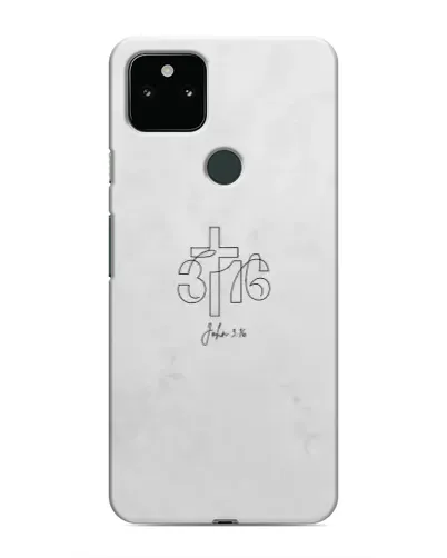 Чехол для Google Pixel 5 с картинкой «Иоанна 3:16 Крест»