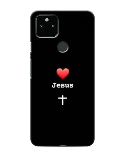 Чехол для Google Pixel 5 с картинкой «Сердце - Jesus»