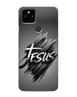Чехол для Google Pixel 5 с картинкой «Надпись Jesus Graffiti»
