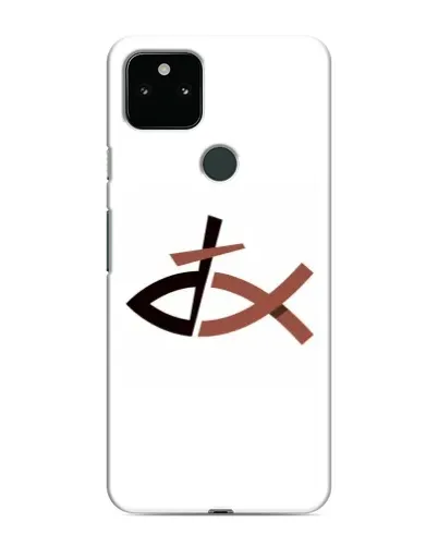 Чехол для Google Pixel 5 с картинкой «Рыба и крест»