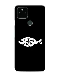 Чехол для Google Pixel 5 с картинкой «Рыба Jesus»