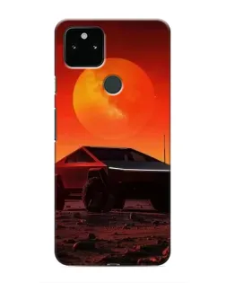 Чехол для Google Pixel 5 с картинкой «Cybertruck на Марсе»
