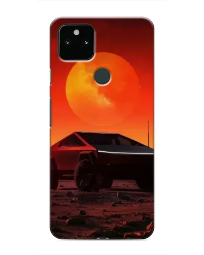 Чехол для Google Pixel 5 с картинкой «Cybertruck на Марсе»