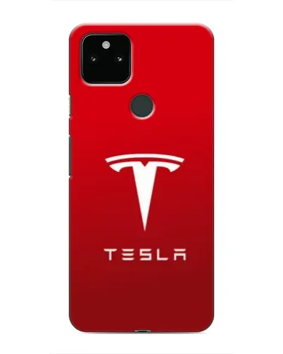 Чехол для Google Pixel 5 с картинкой «Tesla Red Classic»