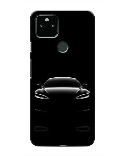 Чехол для Google Pixel 5 с картинкой «Силуэт Tesla Night»