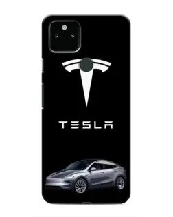Чехол для Google Pixel 5 с картинкой «Tesla Model Y»