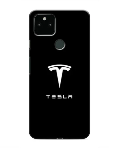 Чехол для Google Pixel 5 с картинкой «Tesla White Logo»