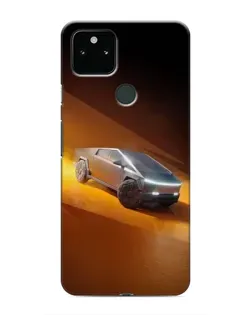 Чехол для Google Pixel 5 с картинкой «Cybertruck в пустыне»