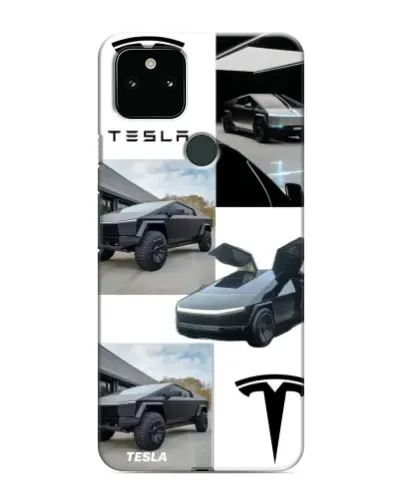 Чехол для Google Pixel 5 с картинкой «Коллаж Cybertruck Tesla»