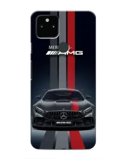 Чехол для Google Pixel 5 с картинкой «Mercedes — белый карбон»